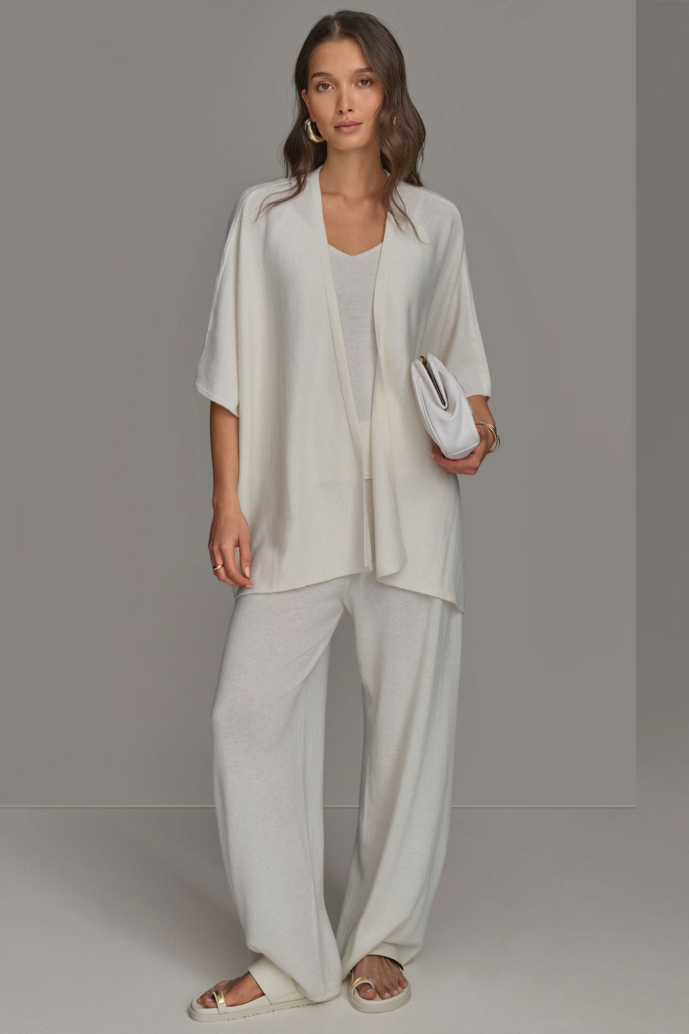 Donna Karan | CASHMERE SHORT SLEEVE CARDIGAN