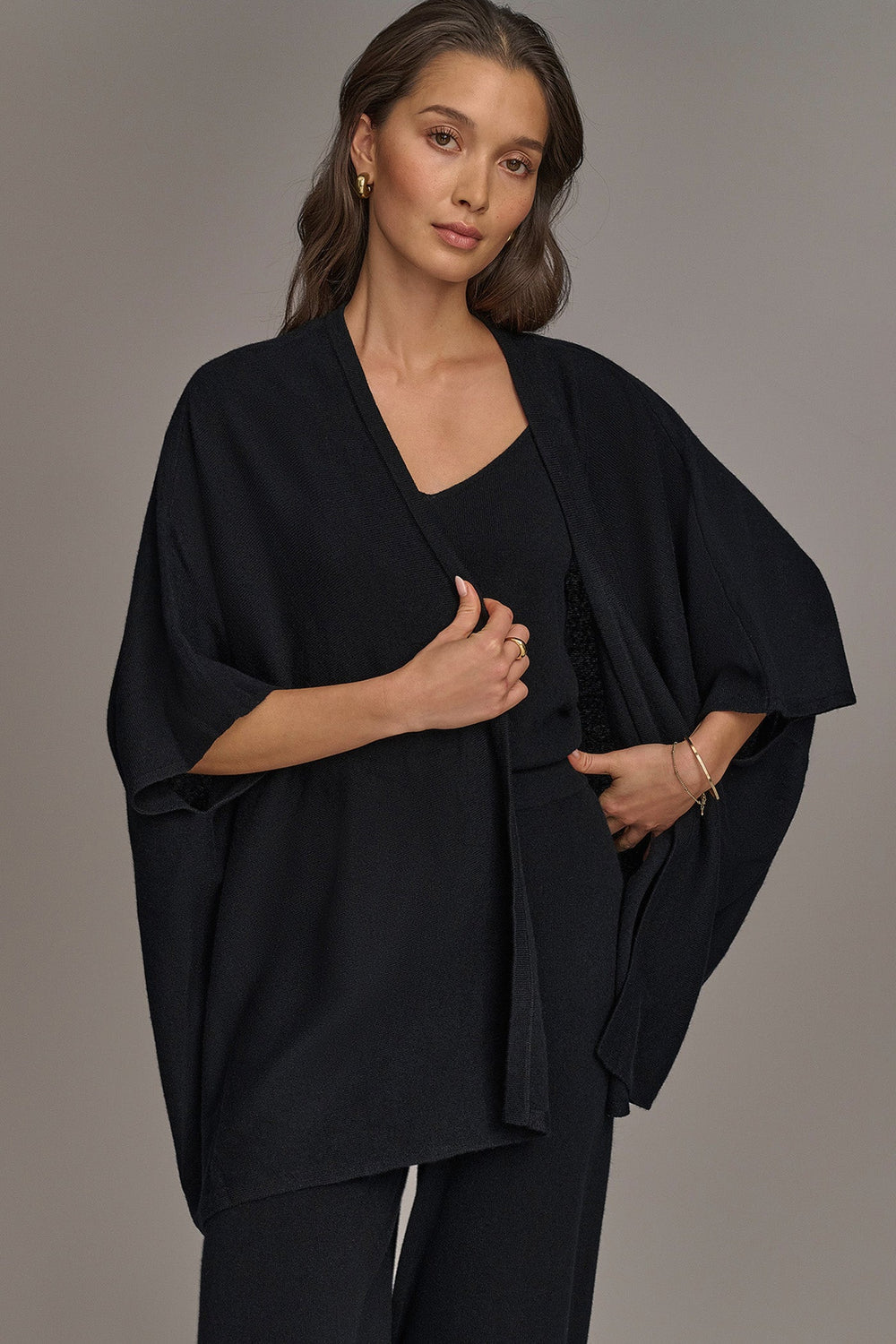 Donna Karan | CASHMERE SHORT SLEEVE CARDIGAN