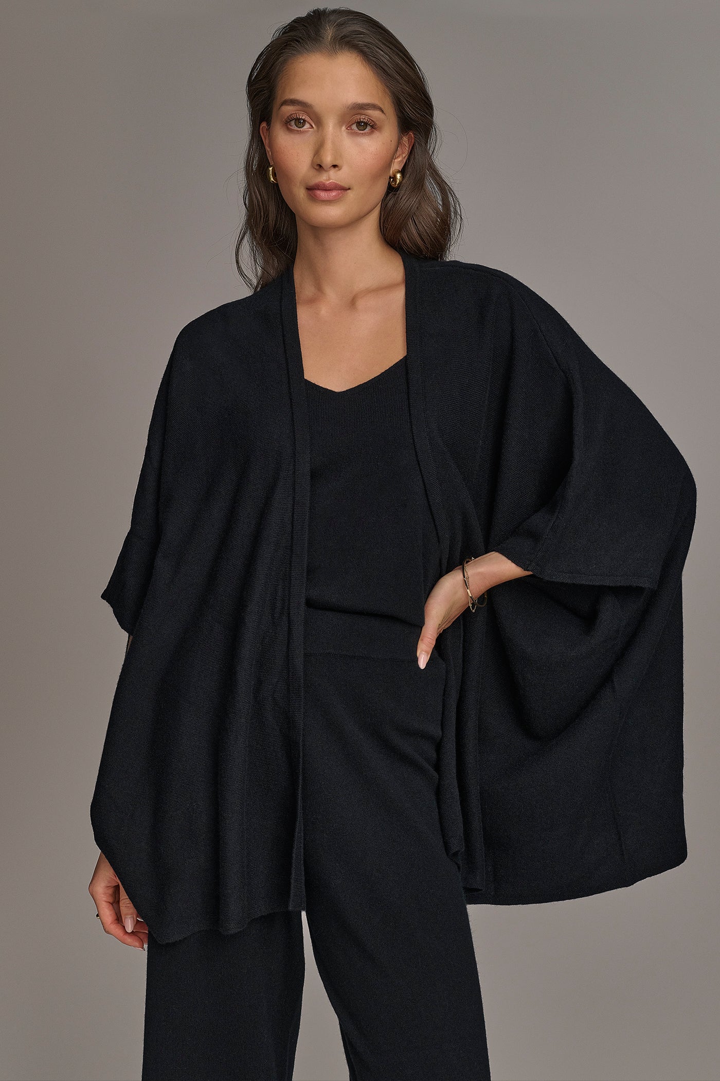 Donna Karan | CASHMERE SHORT SLEEVE CARDIGAN