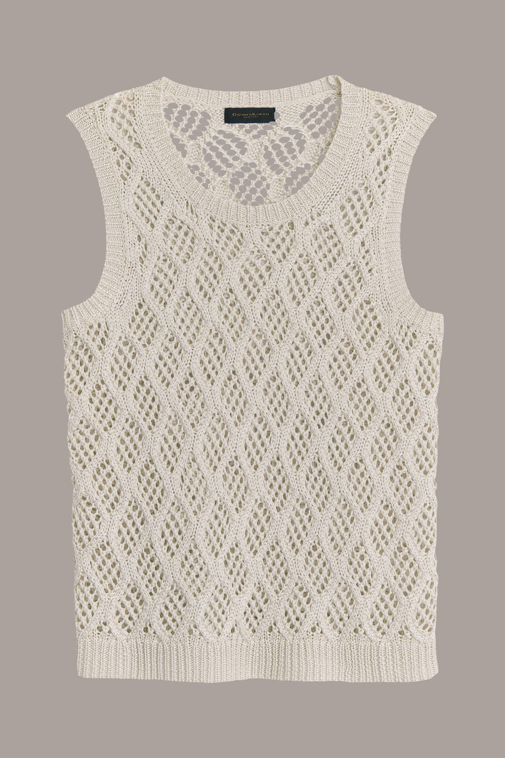 Donna Karan | DIAMOND PATTERN CREW NECK TOP