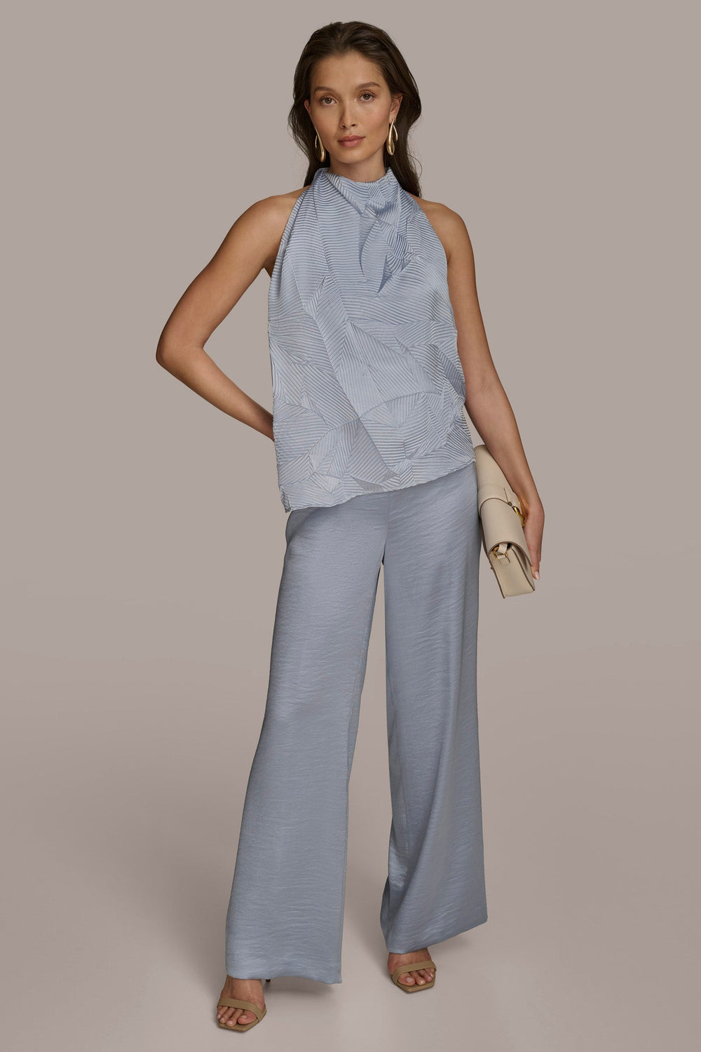 Donna Karan | TEXTURED TOP WITH ANGLED HEM