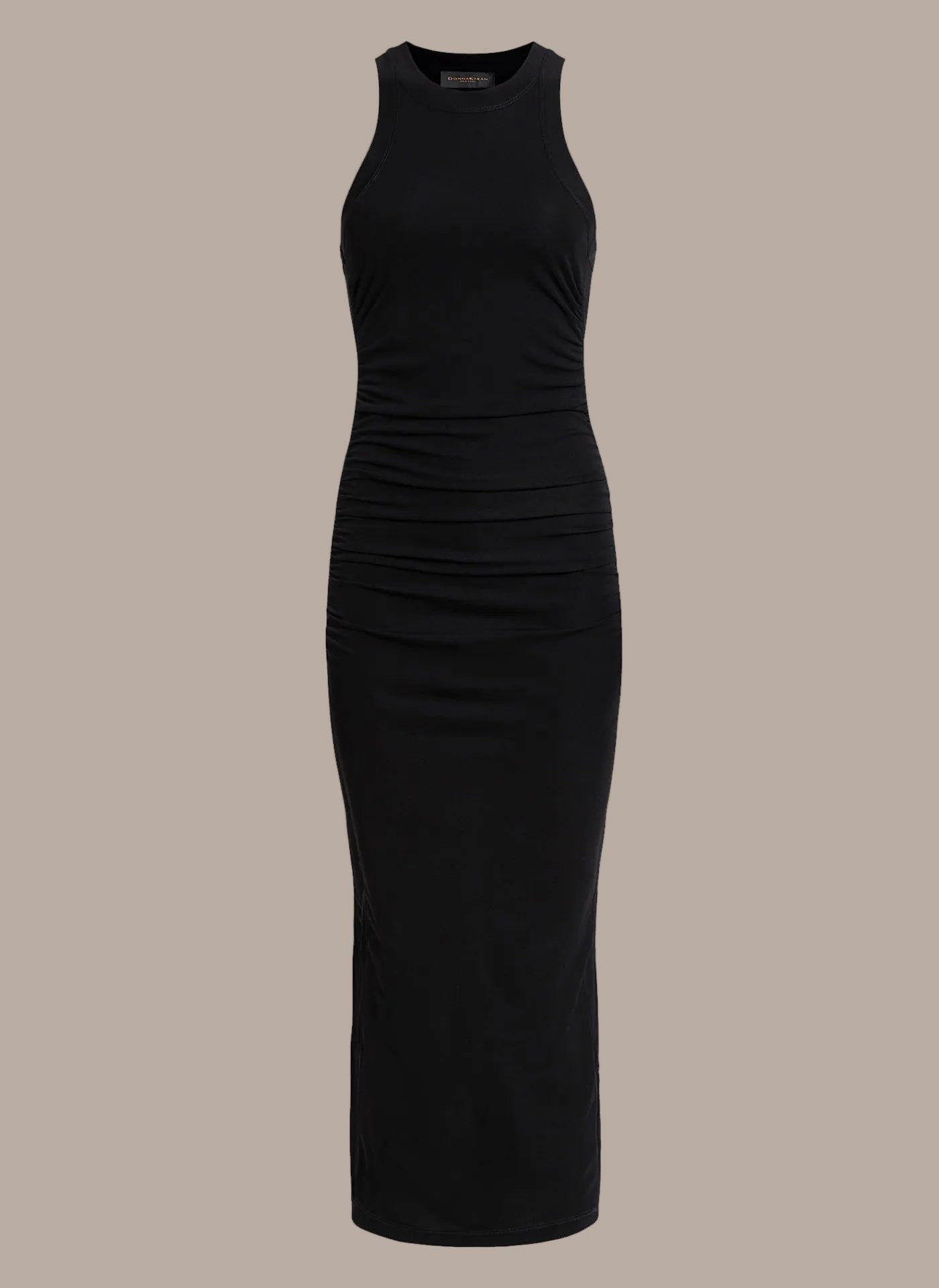 Donna Karan | SLEEVELESS MIDI RUCHED DRESS