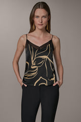 Donna Karan | SLEEVELESS V-NECK PRINT CAMI