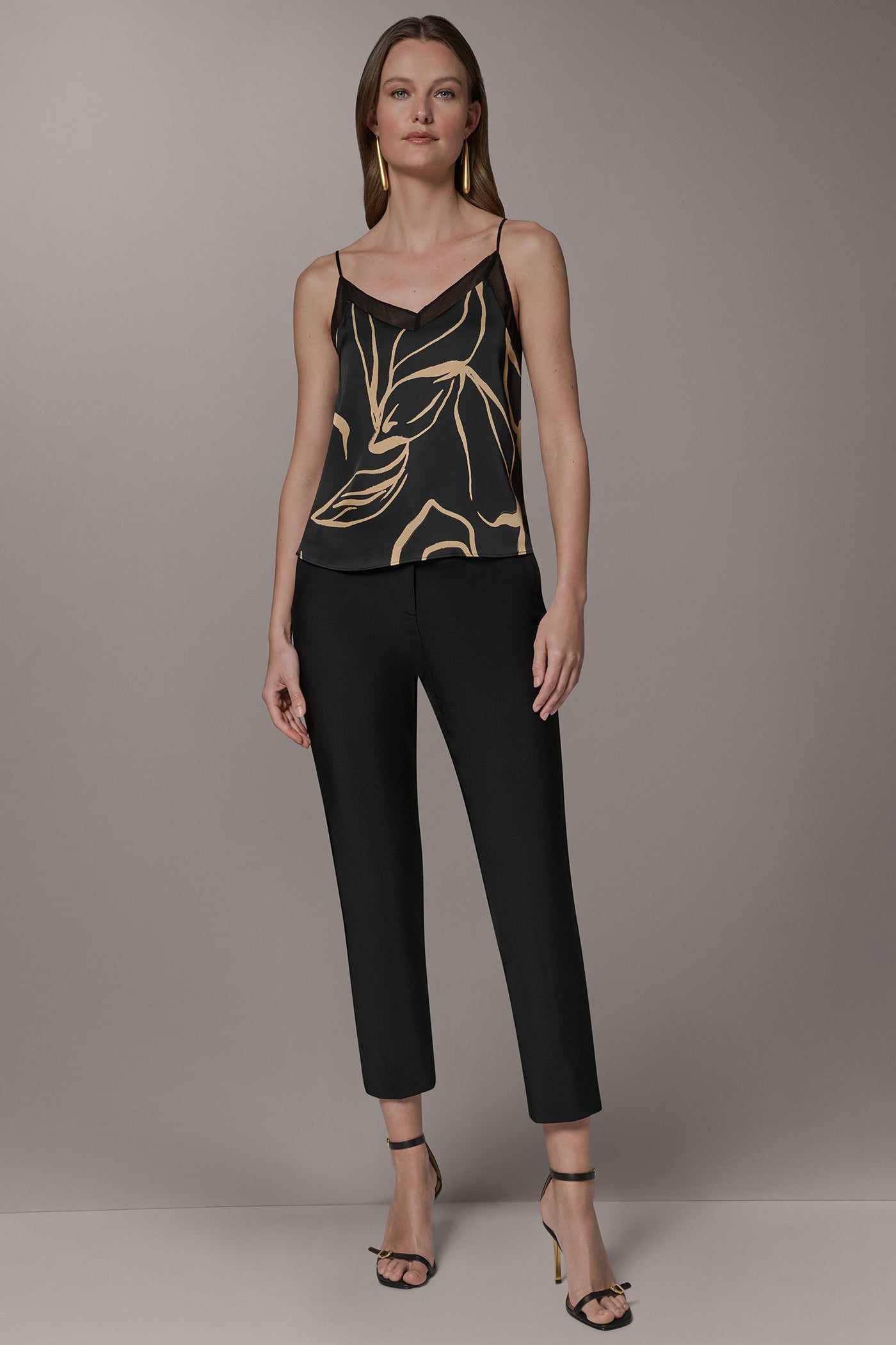 Donna Karan | SLEEVELESS V-NECK PRINT CAMI