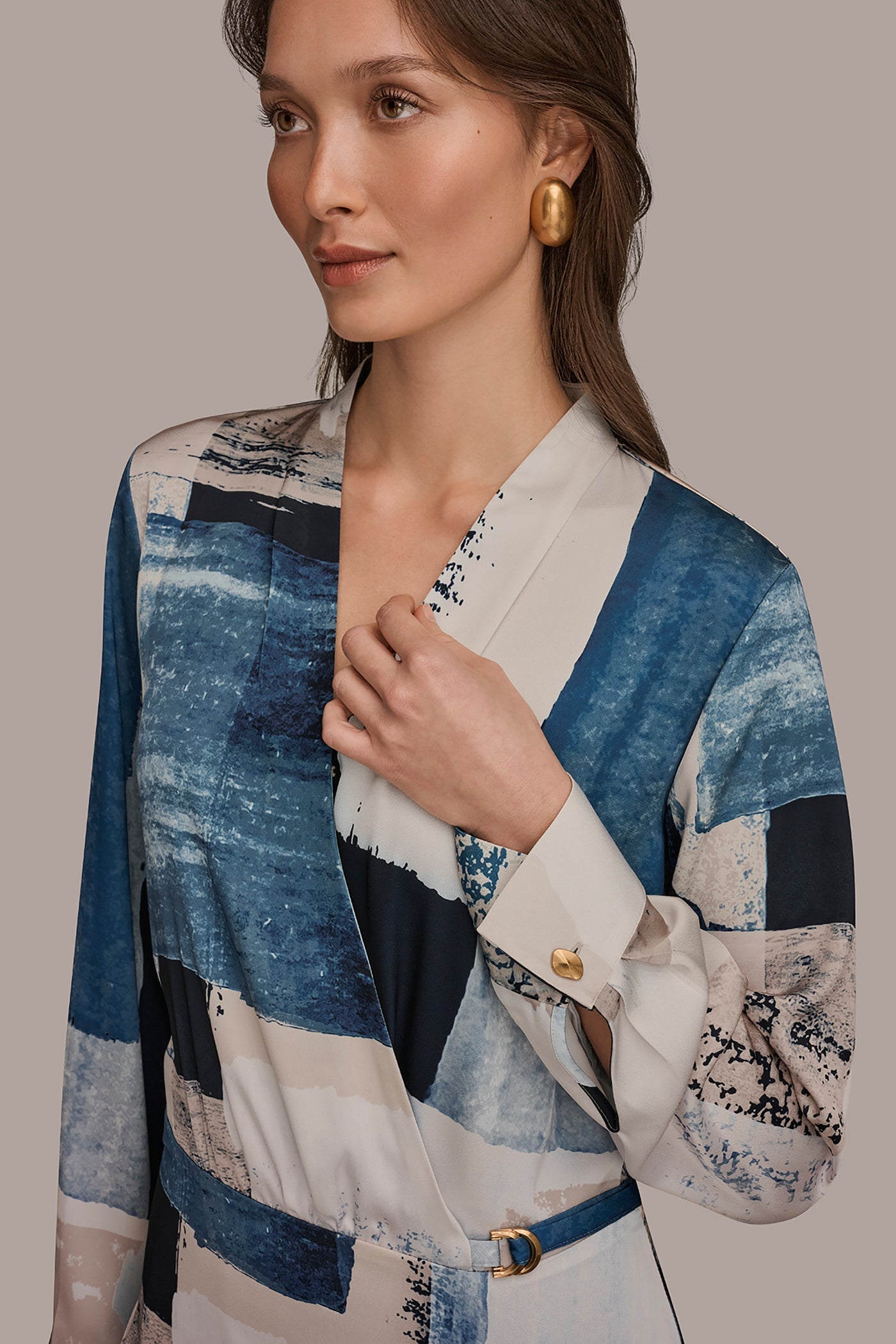 Donna Karan | FAUX WRAP BLOUSE