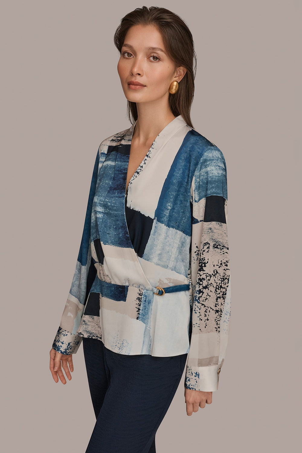 Donna Karan | FAUX WRAP BLOUSE
