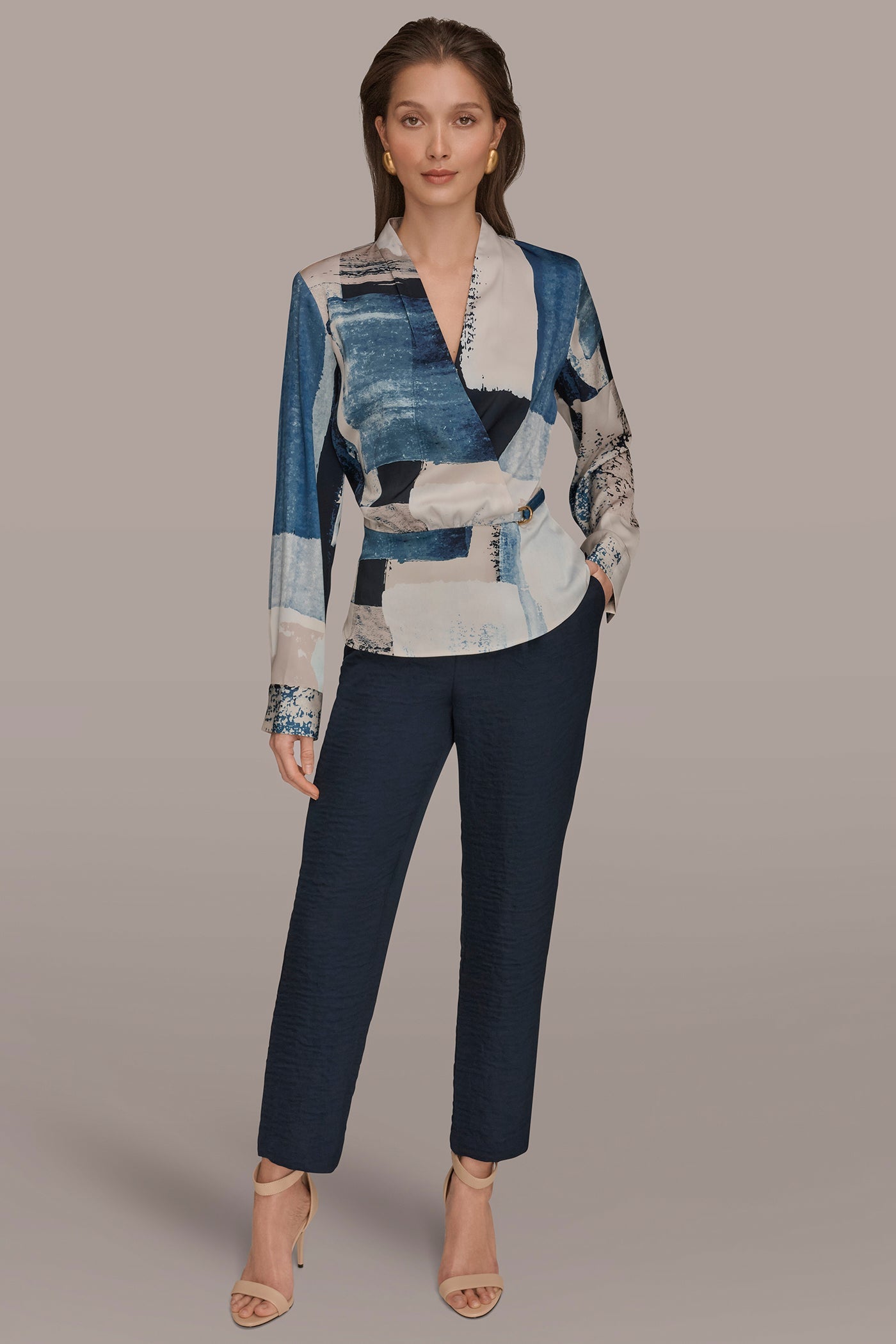 Donna Karan | FAUX WRAP BLOUSE