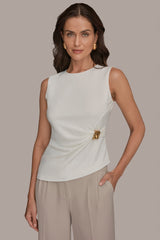 Donna Karan | ASYMMETRIC RUCHED TOP