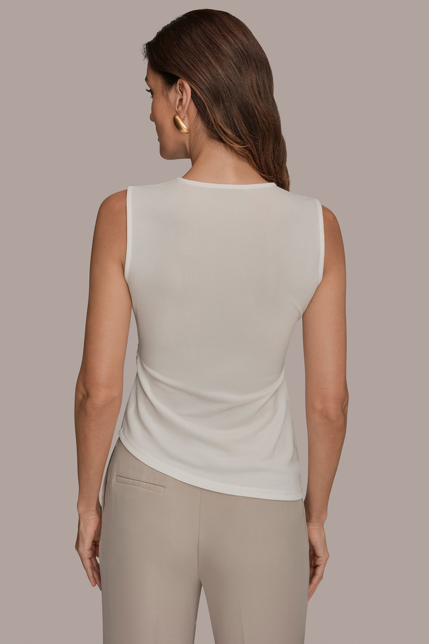 Donna Karan | ASYMMETRIC RUCHED TOP