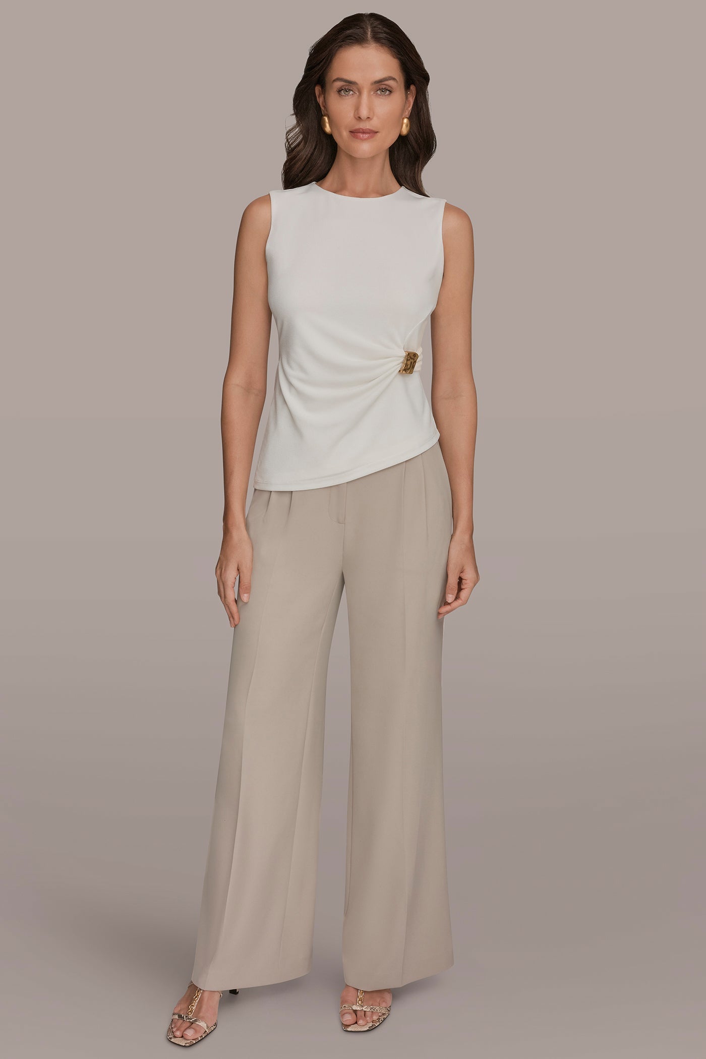 Donna Karan | ASYMMETRIC RUCHED TOP