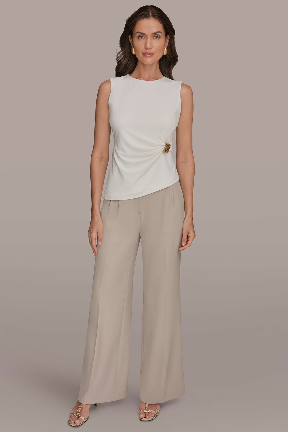 Donna Karan | ASYMMETRIC RUCHED TOP