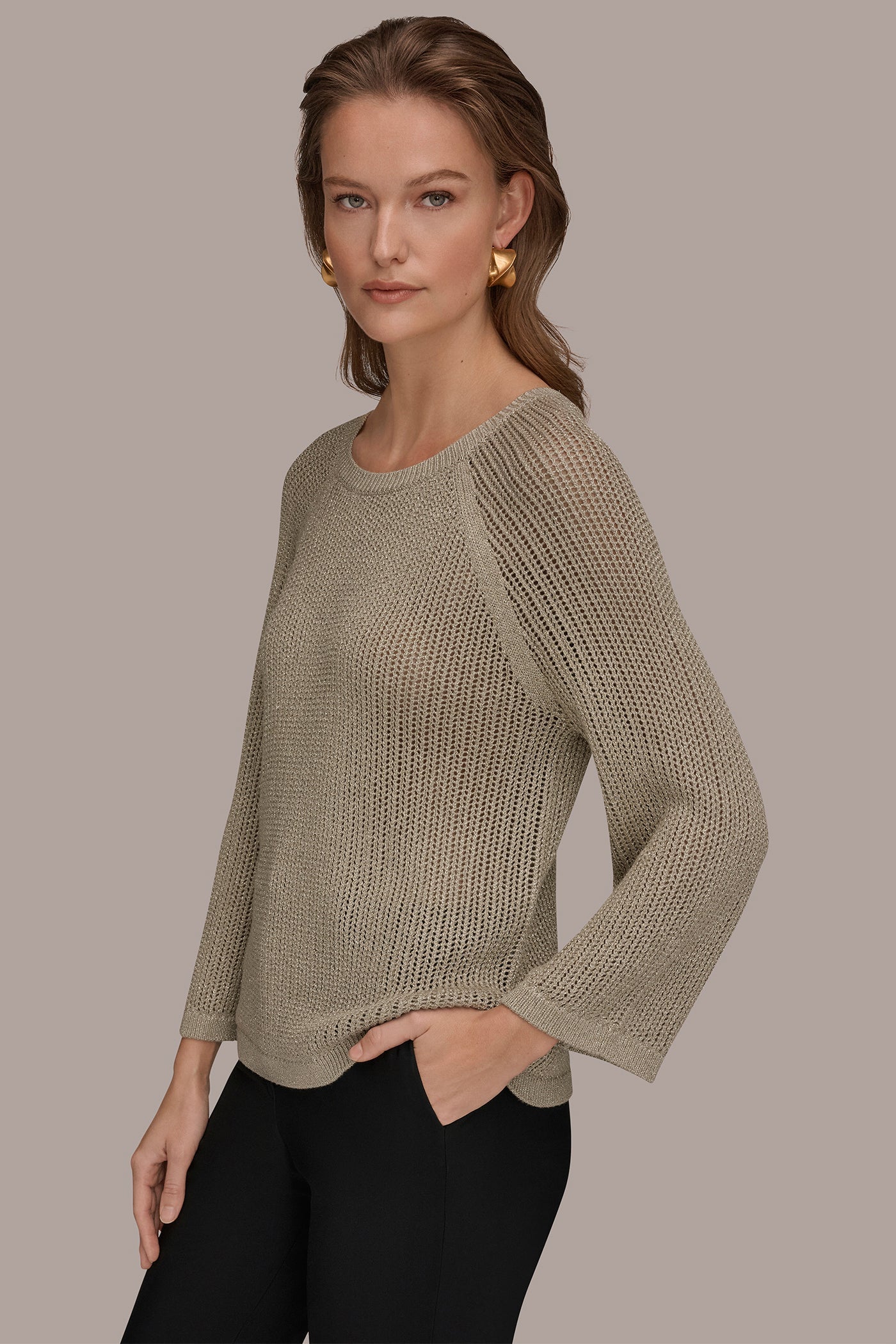 Donna Karan | BOAT NECK DOLMAN SWEATER