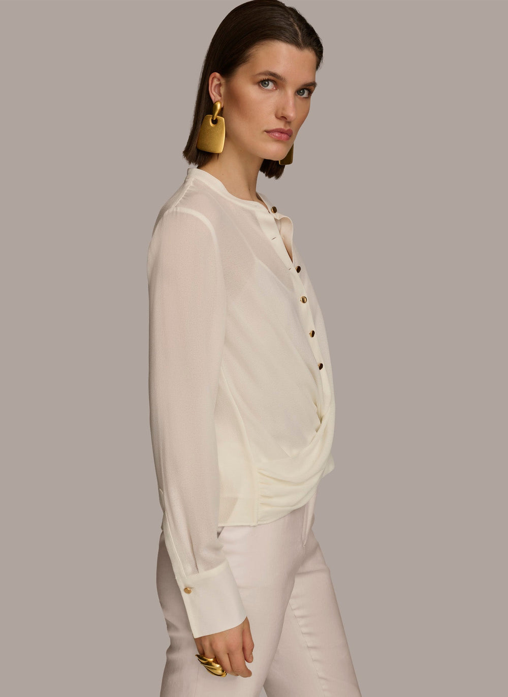 Donna Karan | FAUX WRAP TOP