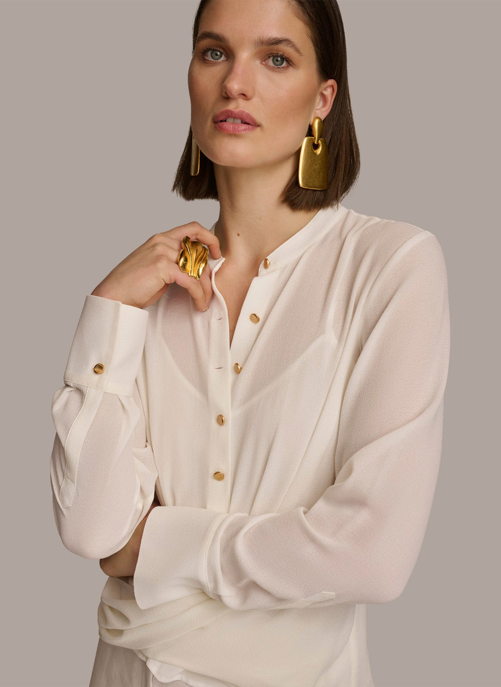 Donna Karan | FAUX WRAP TOP