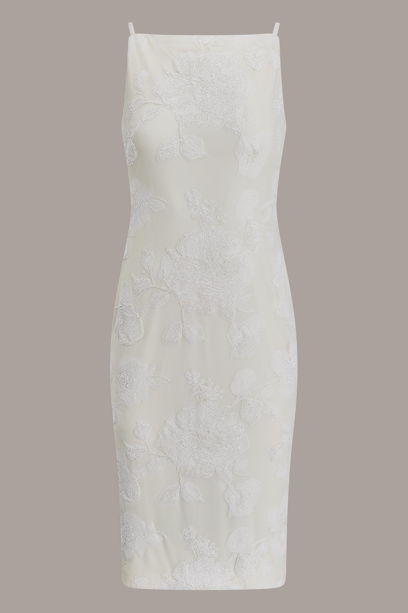Donna Karan | FLORAL SEQUIN MIDI SHEATH DRESS