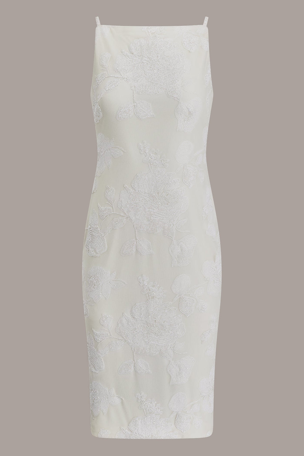 Donna Karan | FLORAL SEQUIN MIDI SHEATH DRESS