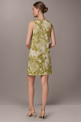 Donna Karan | COTTON-SATEEN TWIST SHOULDER SHIFT DRESS