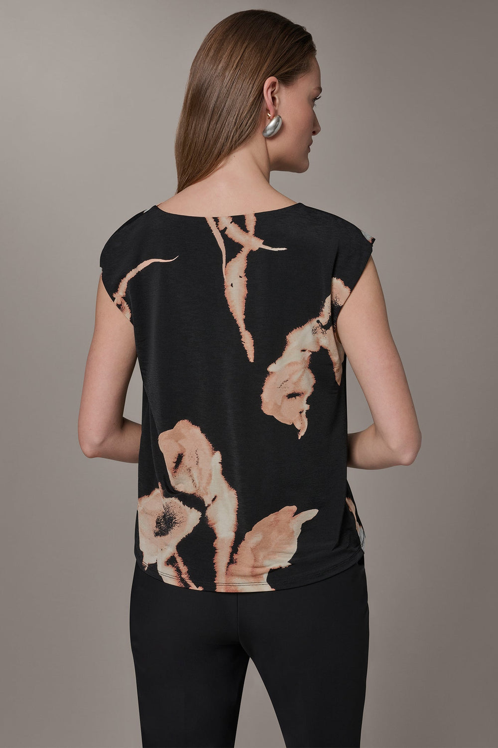 Donna Karan | FLORAL ASYMMETRIC BLOUSE