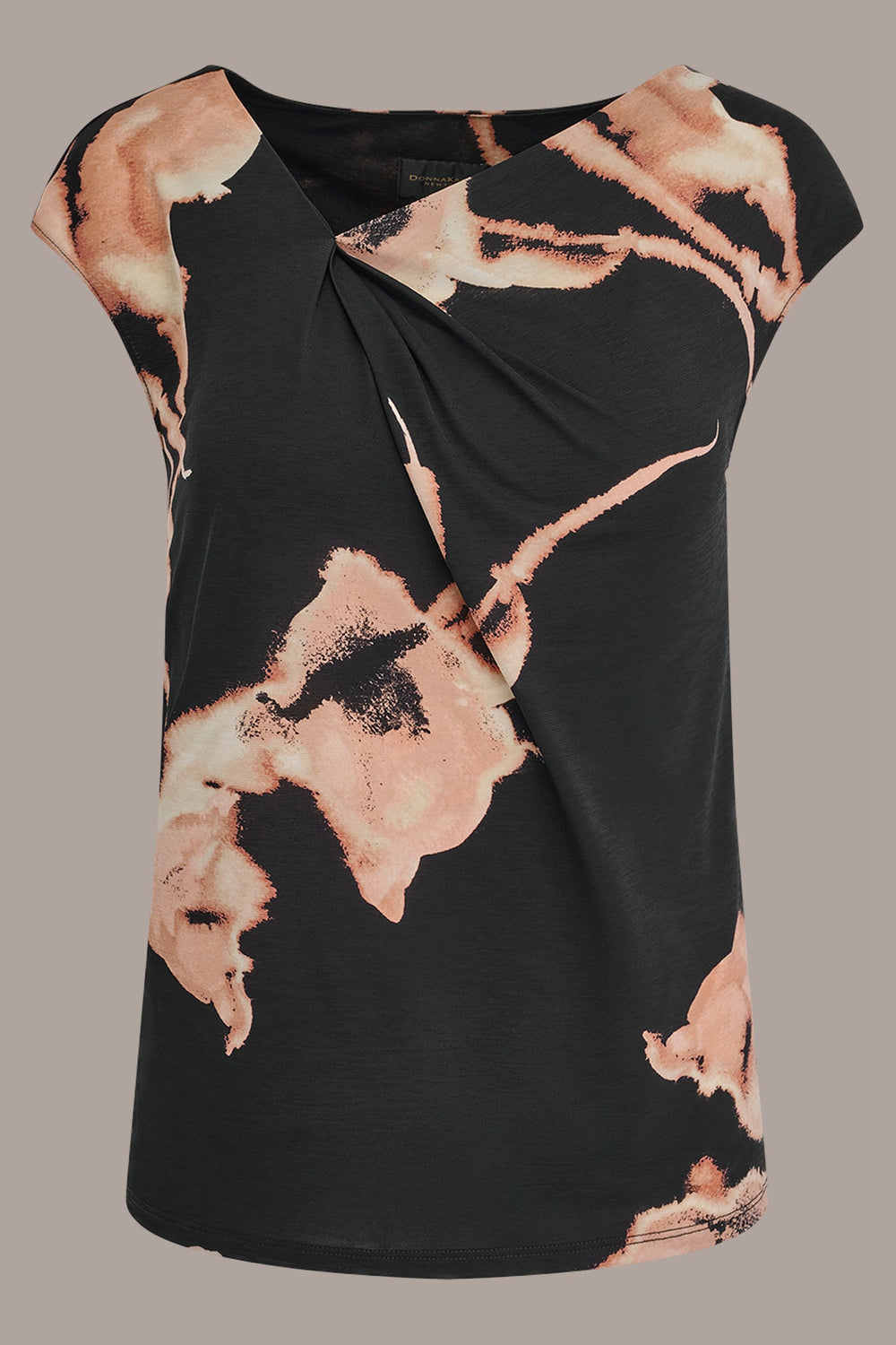Donna Karan | FLORAL ASYMMETRIC BLOUSE