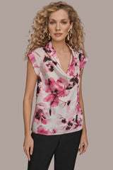 Donna Karan | SLEEVELESS COWL NECK TOP