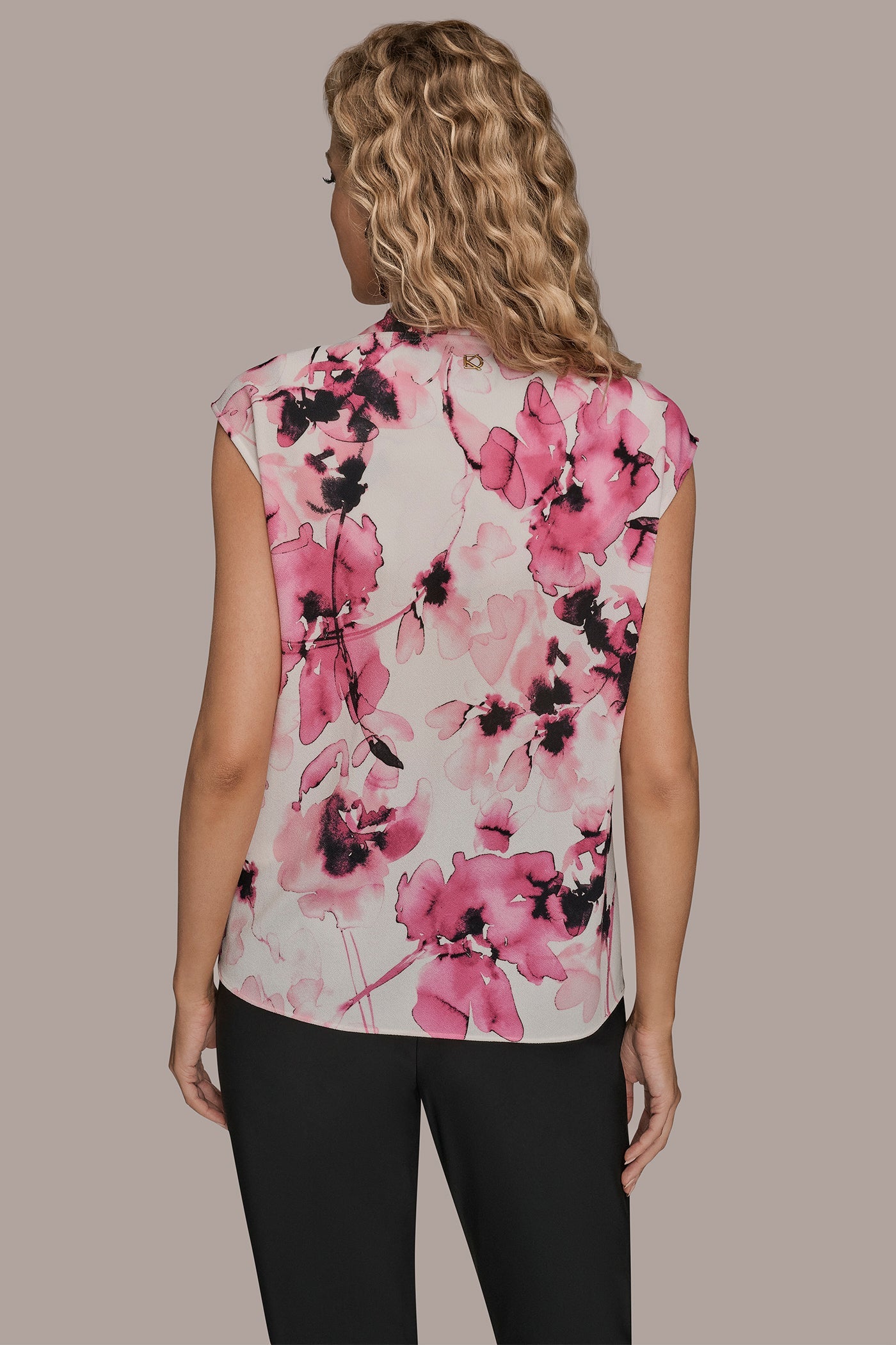 Donna Karan | SLEEVELESS COWL NECK TOP
