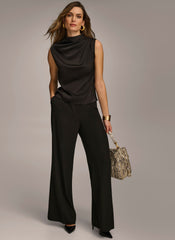 Donna Karan | SLEEVELESS DRAPED MOCKNECK TOP