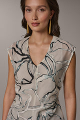 Donna Karan | FLORAL BURNOUT TOP