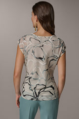 Donna Karan | FLORAL BURNOUT TOP