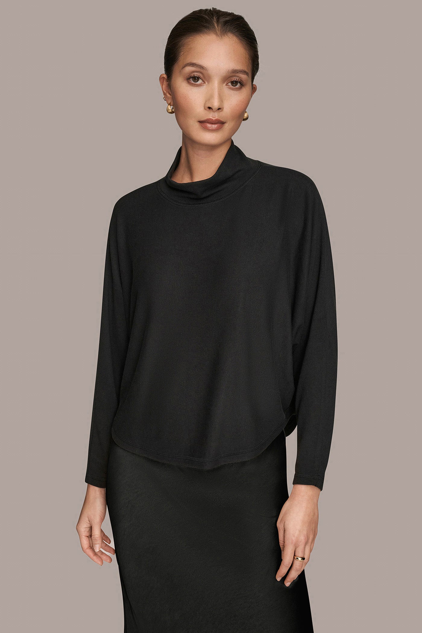 Donna Karan | MOCK-NECK TOP