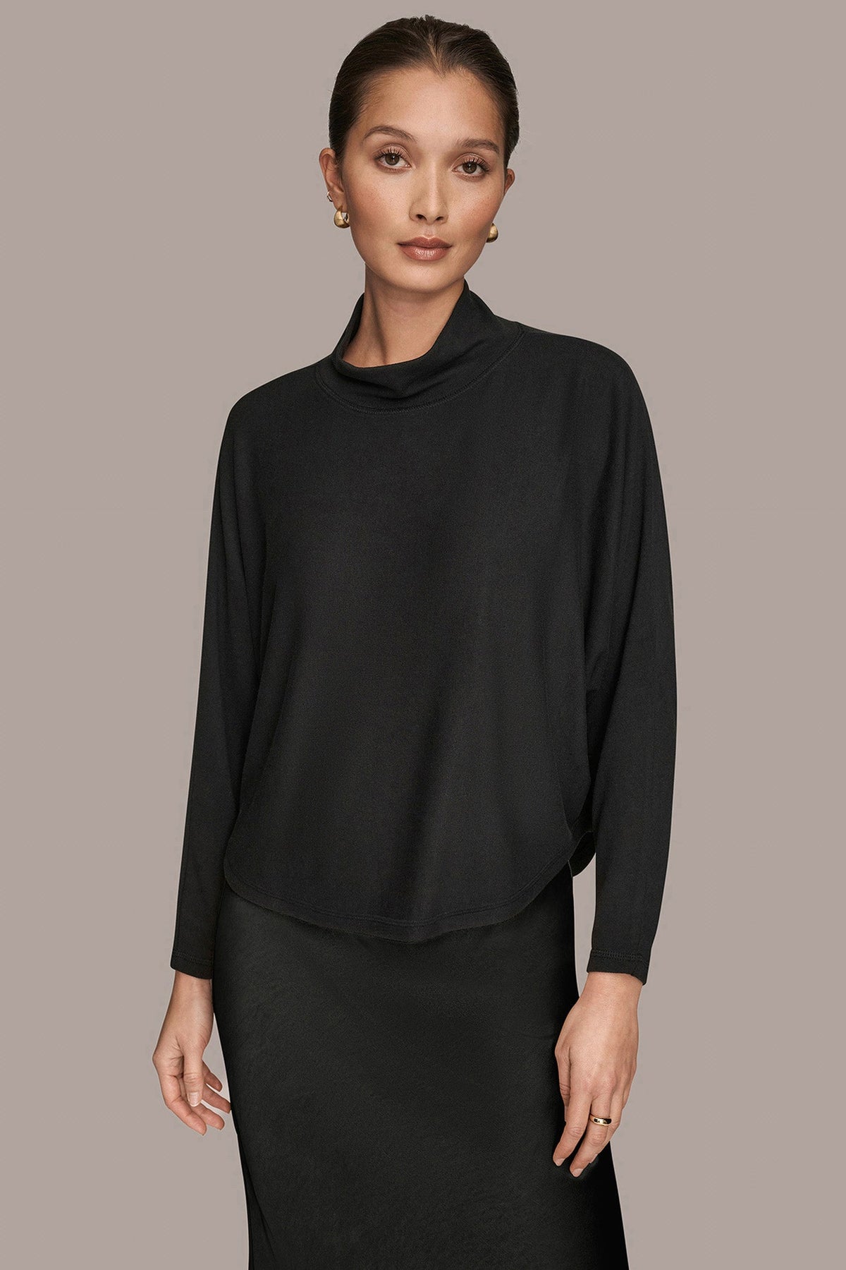 Donna Karan | MOCK-NECK TOP