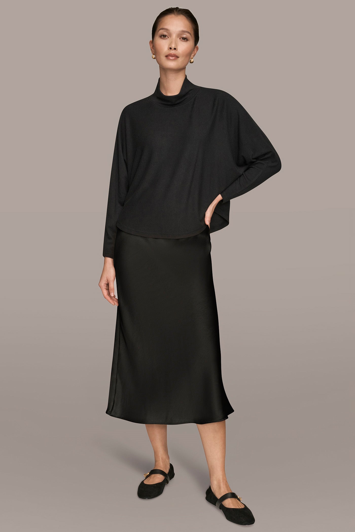 Donna Karan | MOCK-NECK TOP