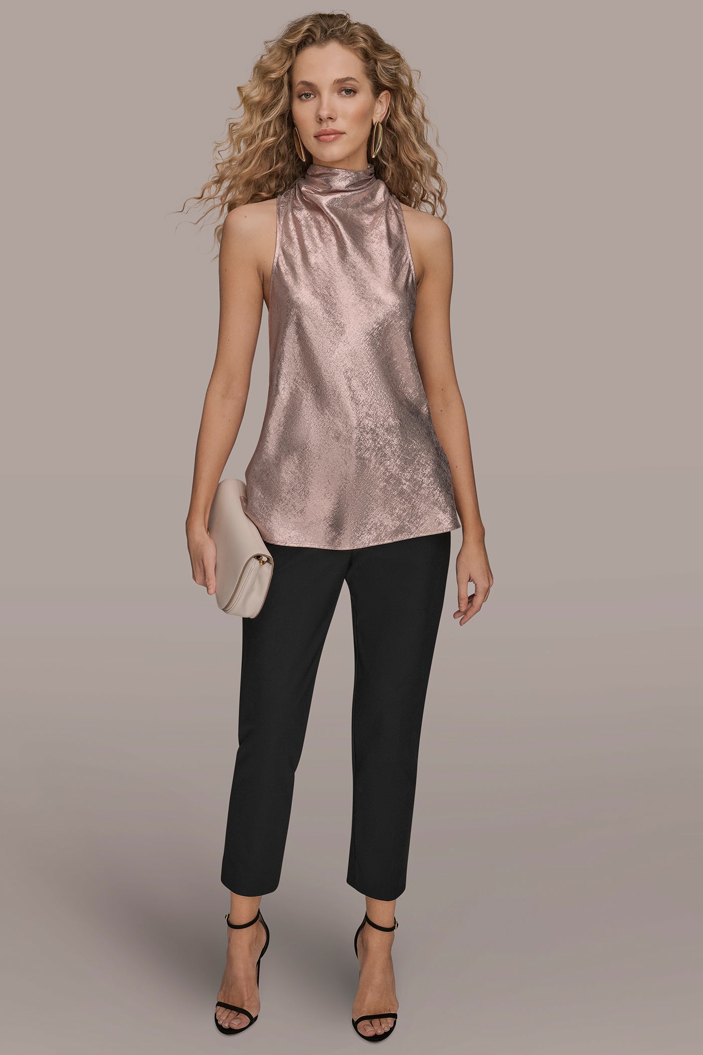 Donna Karan | HIGH COWL-NECK BLOUSE