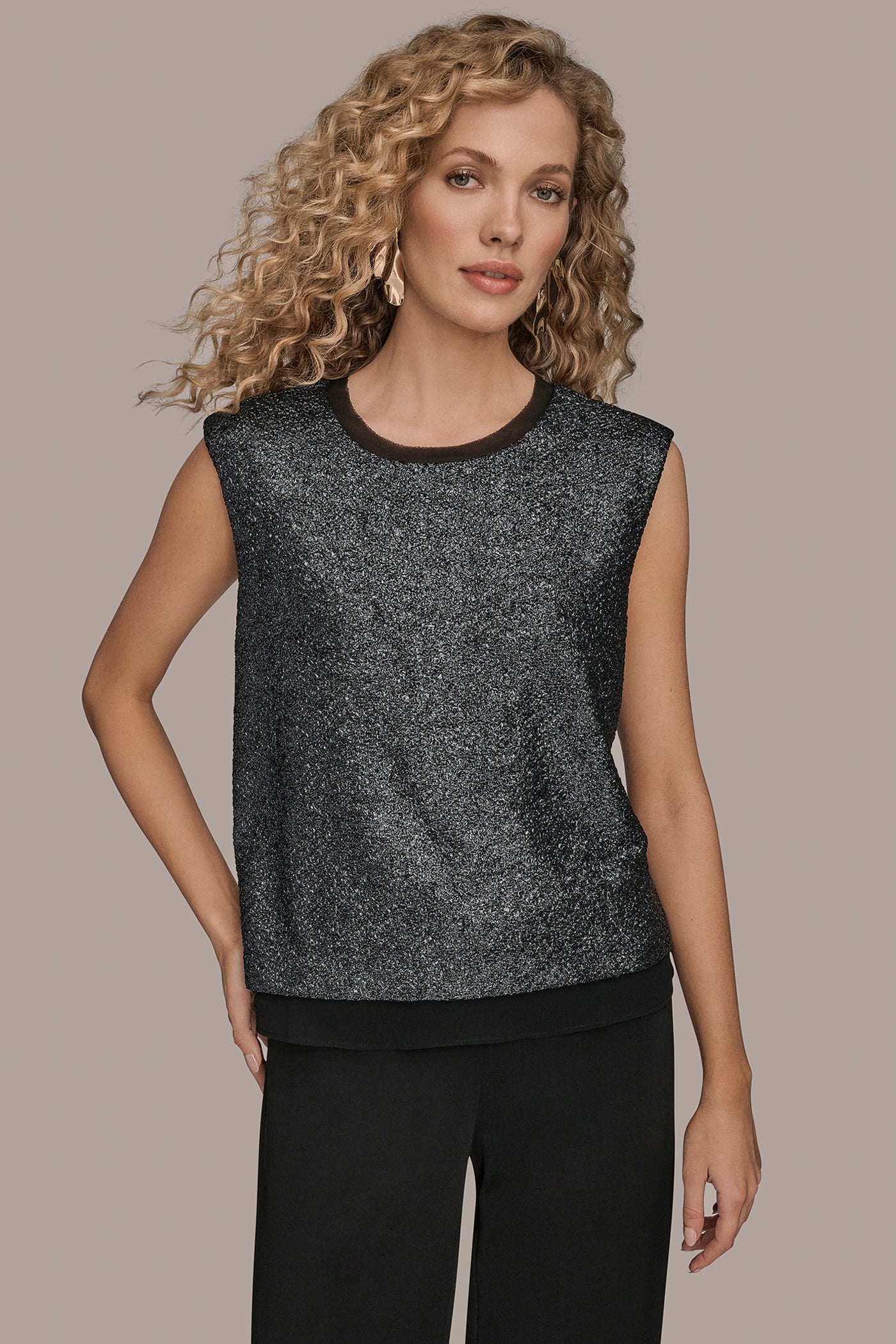 Donna Karan | CHIFFON-TRIMMED BLOUSE