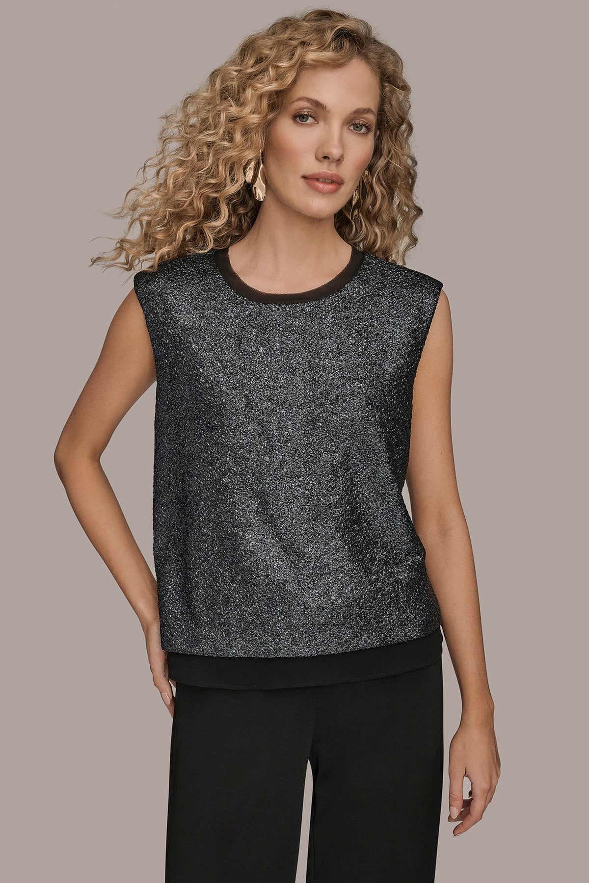 Donna Karan | CHIFFON-TRIMMED BLOUSE