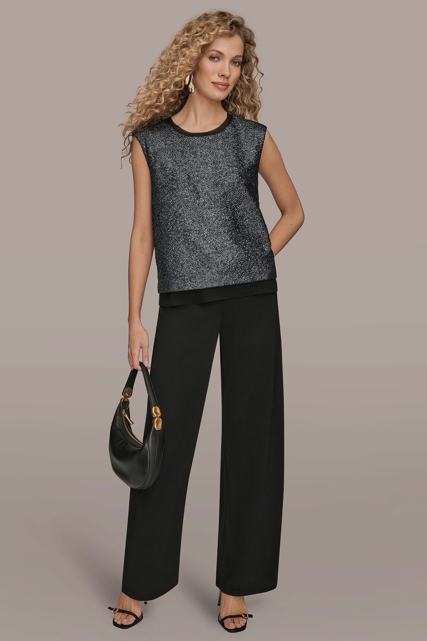 Donna Karan | CHIFFON-TRIMMED BLOUSE