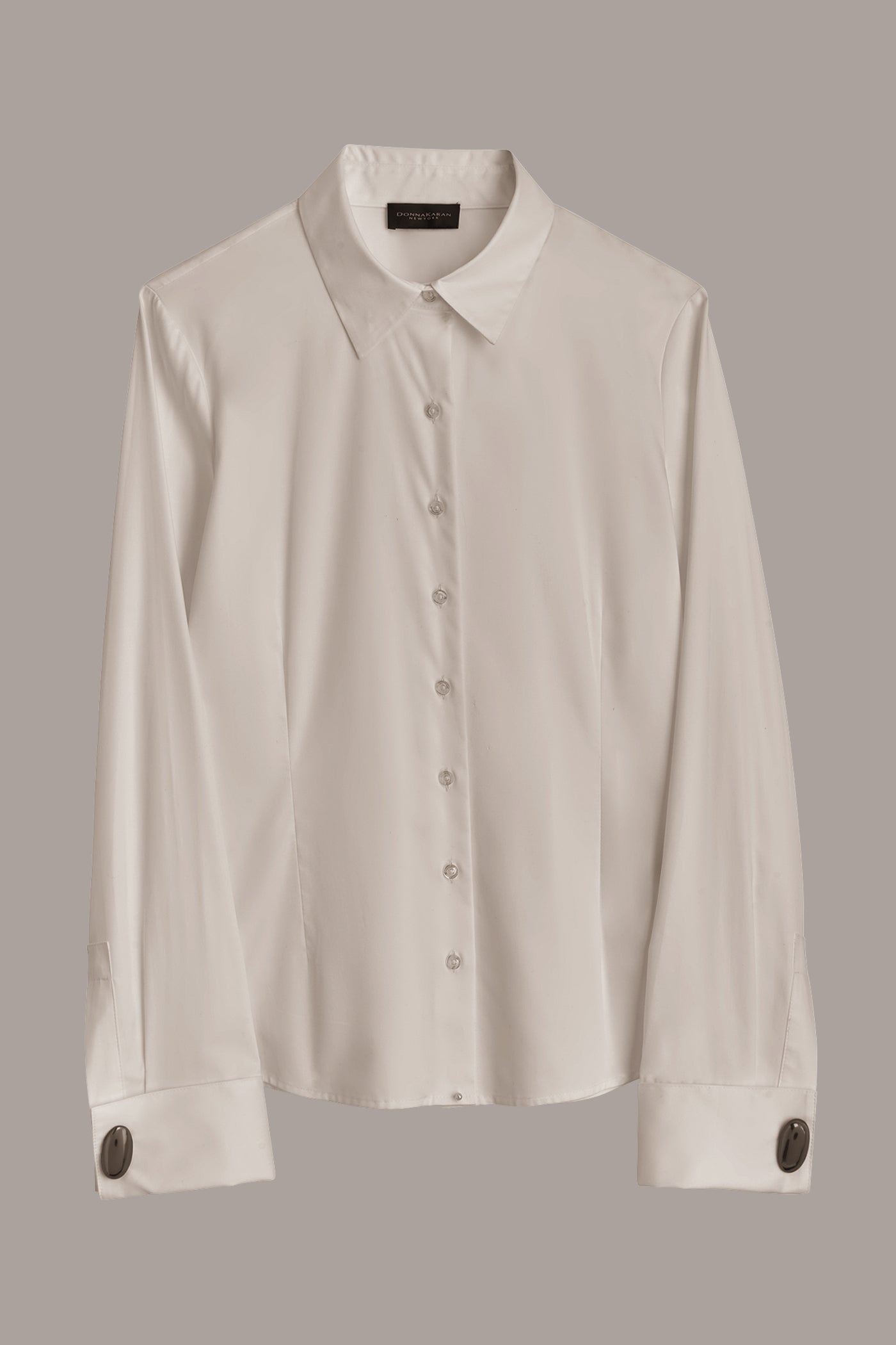 Donna Karan | BUTTON UP WITH CUFF HARDWARE TOP