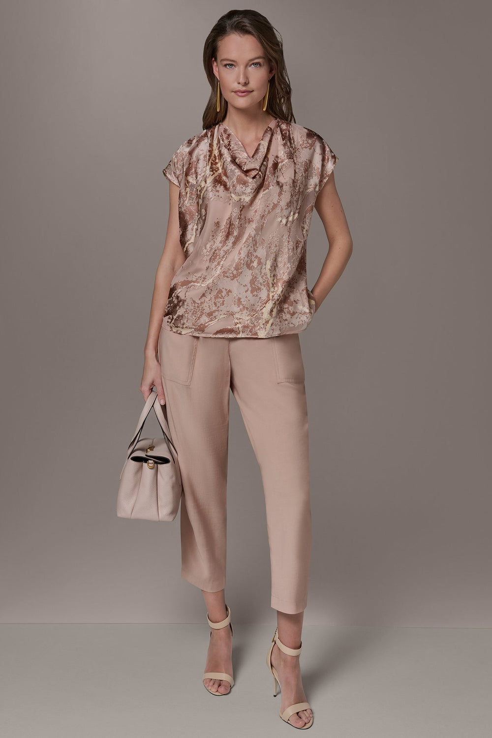 Donna Karan | METALLIC BURNOUT BLOUSE