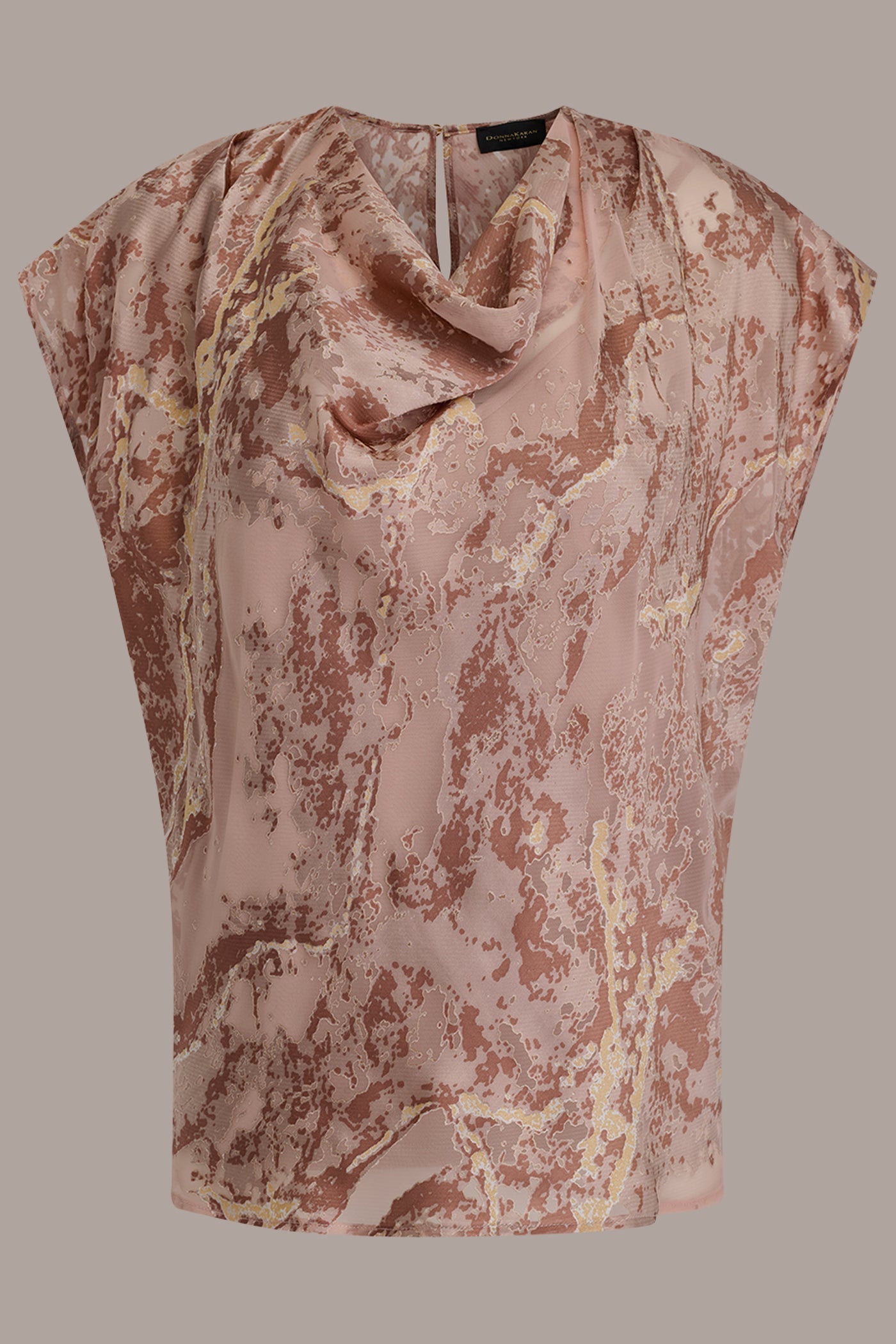 Donna Karan | METALLIC BURNOUT BLOUSE