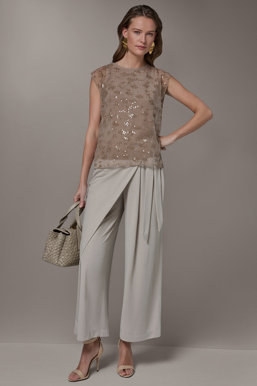Donna Karan | LAYERED SEQUIN SWEATER