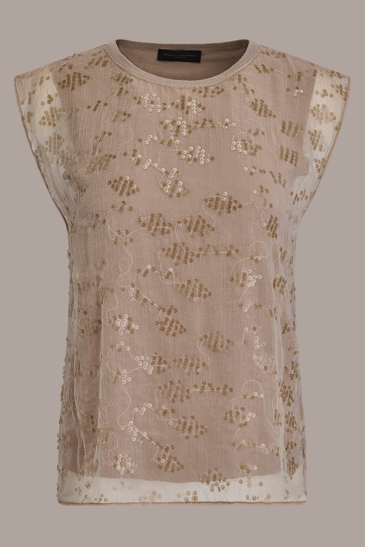 Donna Karan | LAYERED SEQUIN SWEATER