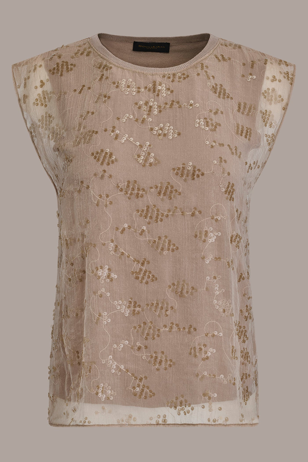 Donna Karan | LAYERED SEQUIN SWEATER