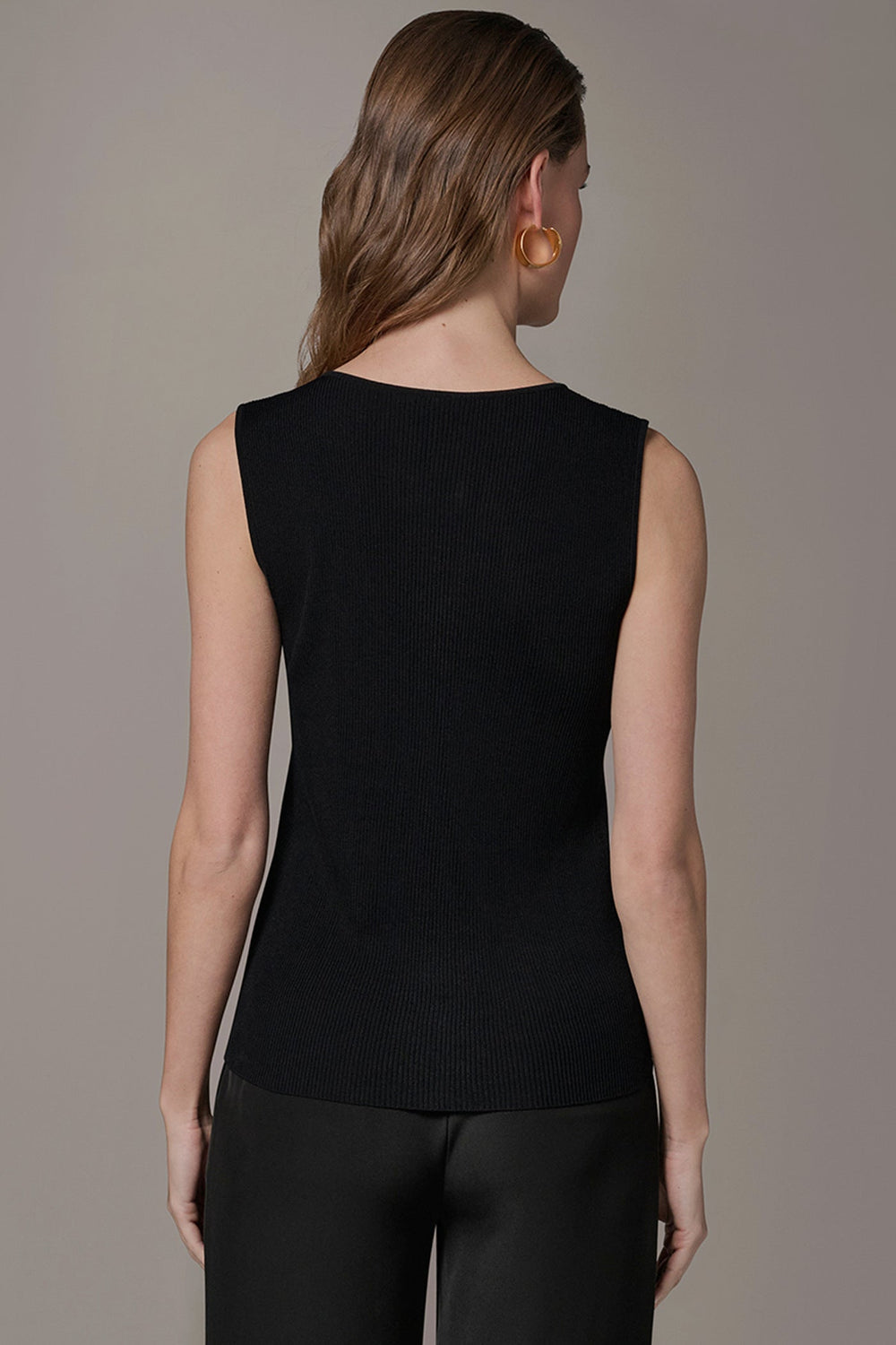 Donna Karan | KEYHOLE RIBBED SWEATER TANK