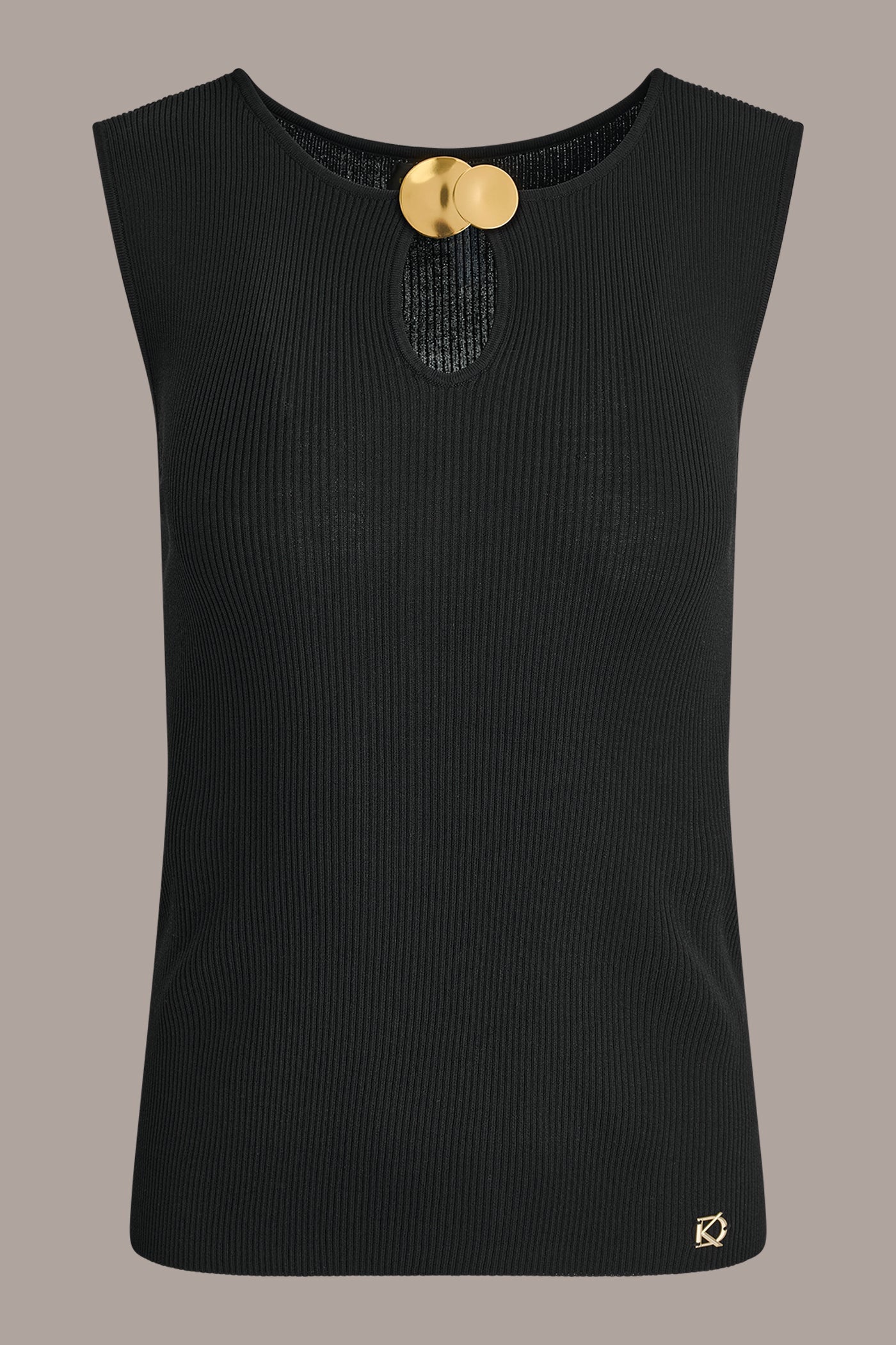 Donna Karan | KEYHOLE RIBBED SWEATER TANK