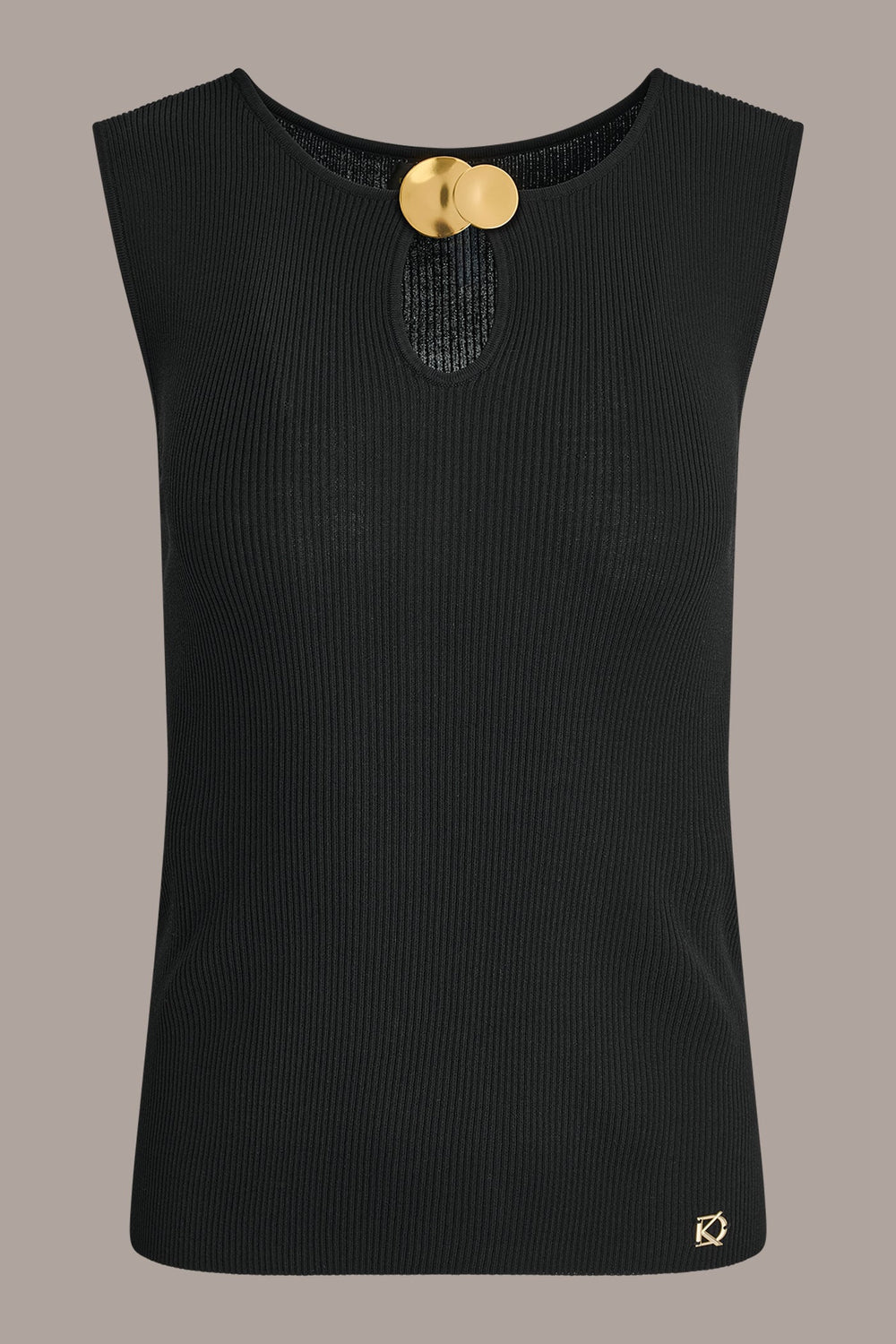 Donna Karan | KEYHOLE RIBBED SWEATER TANK