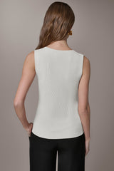 Donna Karan | KEYHOLE RIBBED SWEATER TANK