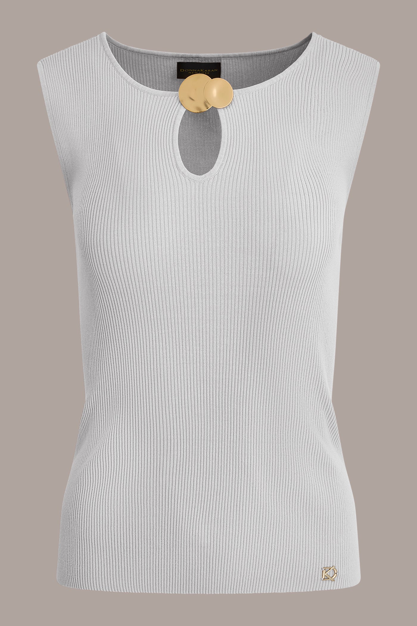 Donna Karan | KEYHOLE RIBBED SWEATER TANK