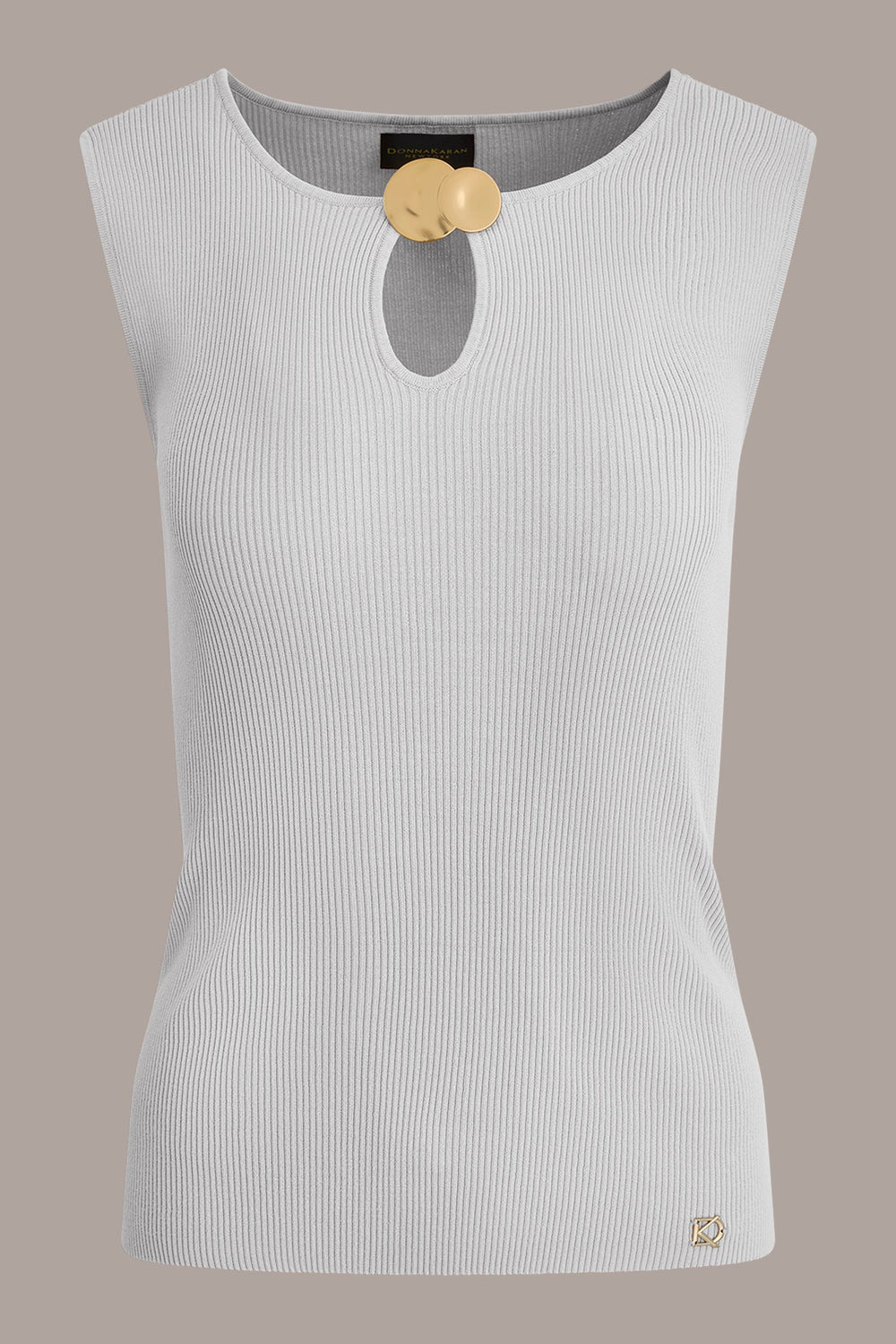 Donna Karan | KEYHOLE RIBBED SWEATER TANK