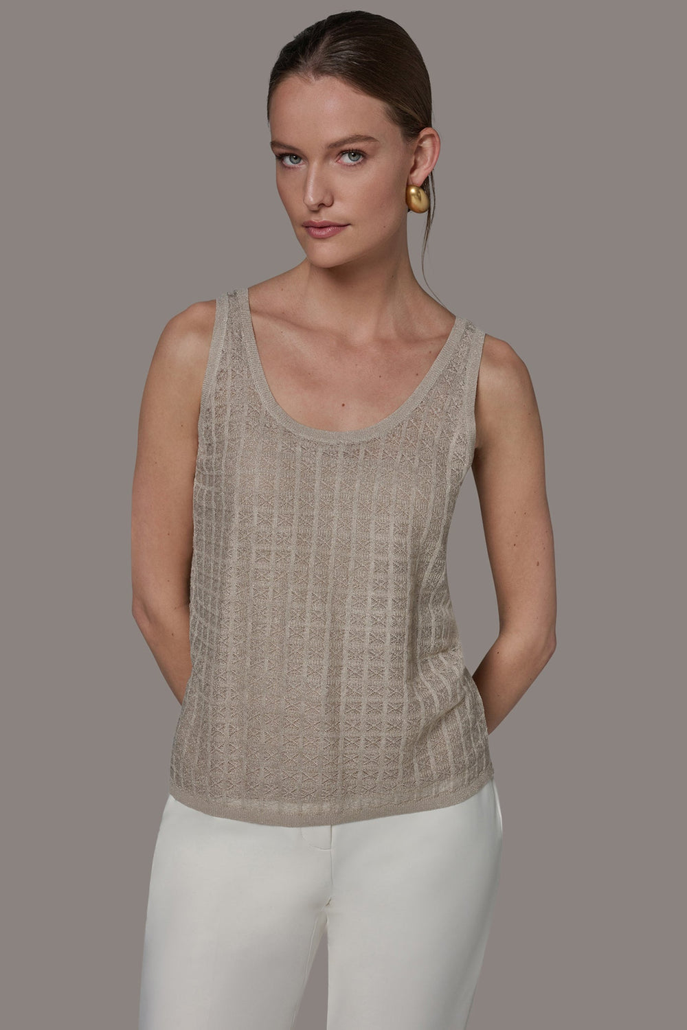 Donna Karan | GRID STITCH SHELL