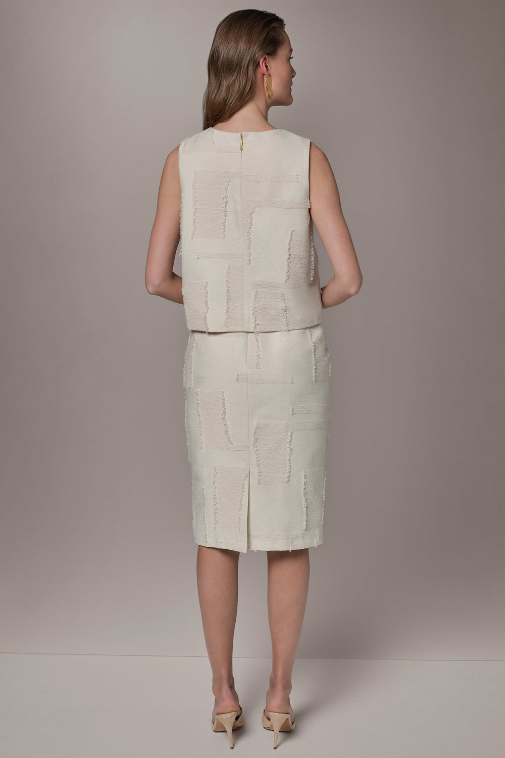 Donna Karan | JACQUARD CROPPED BLOUSE