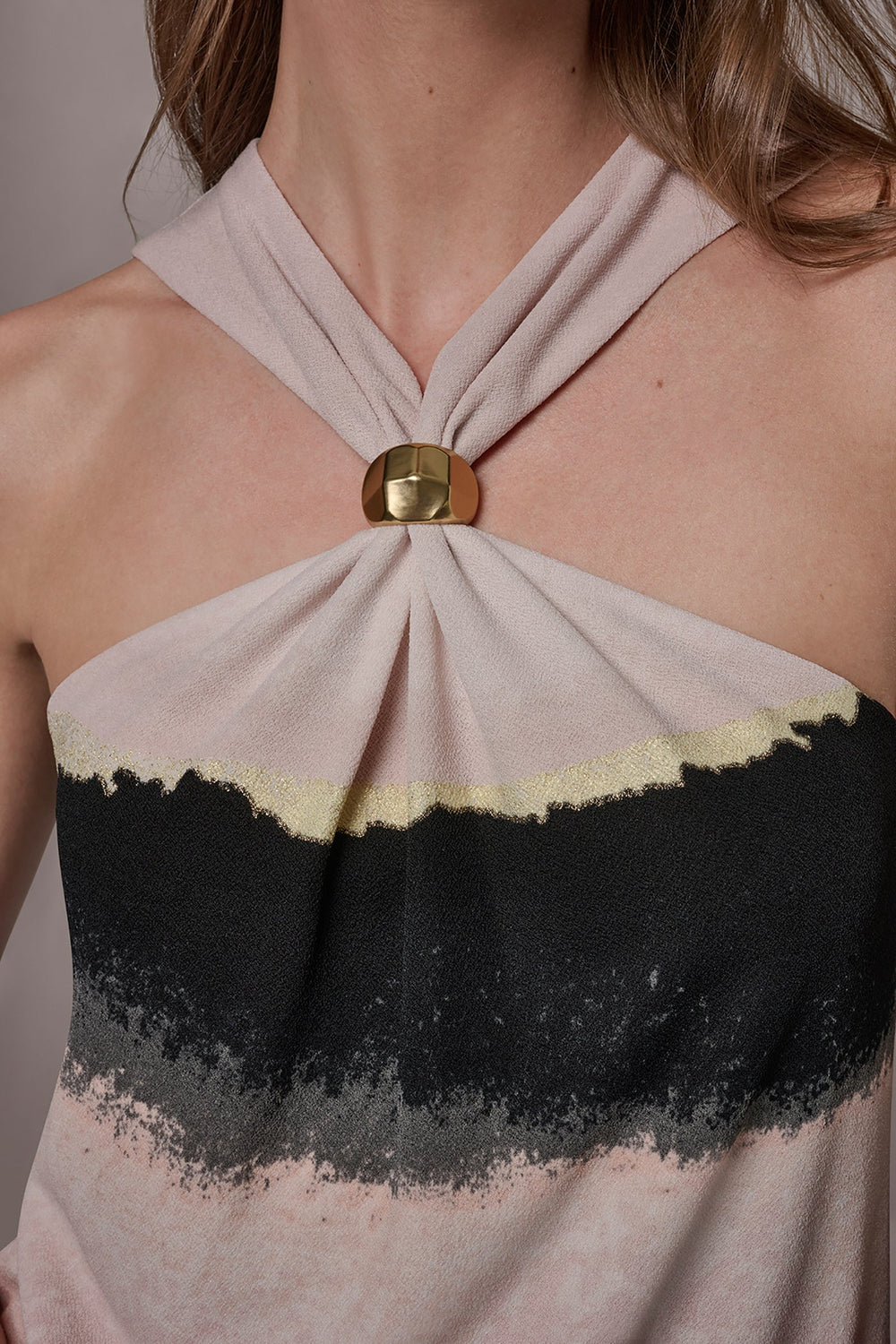Donna Karan | PRINTED HALTER TOP